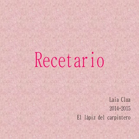 Recetario