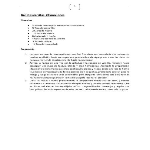 Recetario coffe break