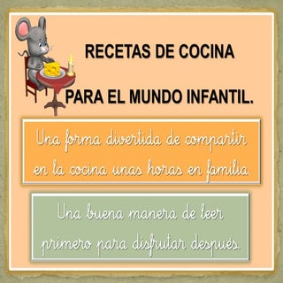 Recetas de cocinas para niños y niñas