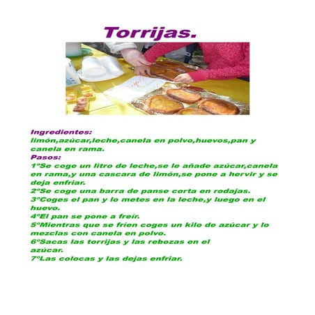 Recetas de postres de semana santa