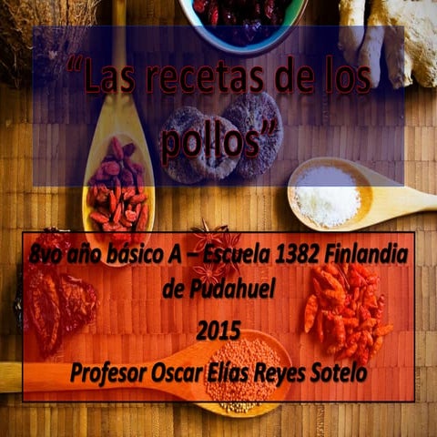 Recetas octavo 2015