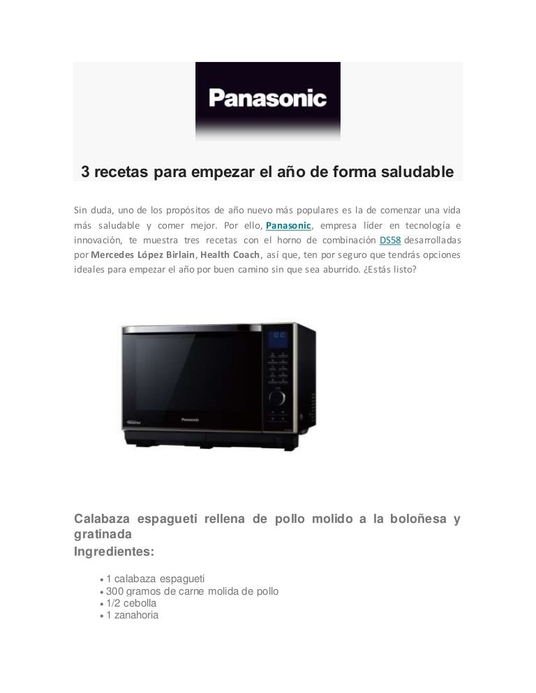 Panasonic te comparte 3 excelentes recetas para alimentarte de forma …