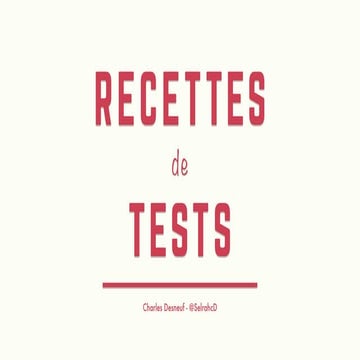 Recettes de tests
