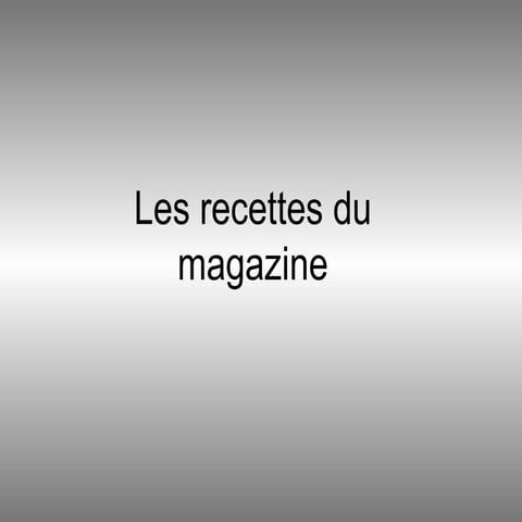 Recettes 1