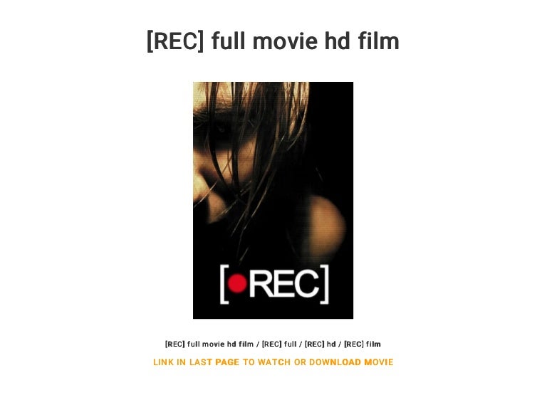 [REC] full movie hd film