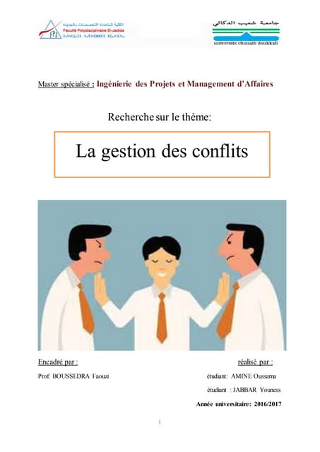 La gestion des conflits .power point présentation | PPT