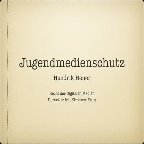 Jugendmedienschutz