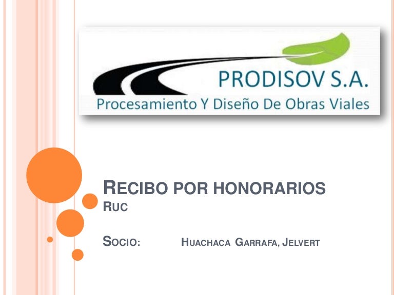 Recibo Por Honorarios