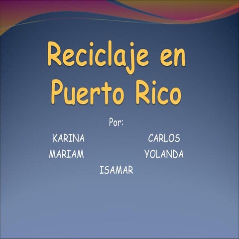 Reciclaje en Puerto Rico