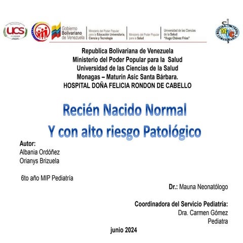 Recién nacido normal y Alto riesgo patologico.pptx