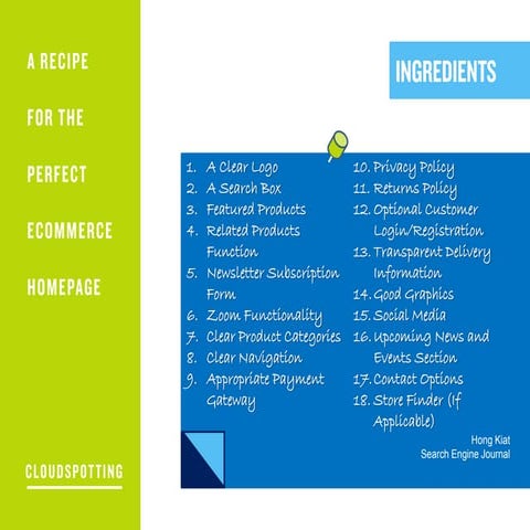 Recipe for the Perfect E-commerce Homepage