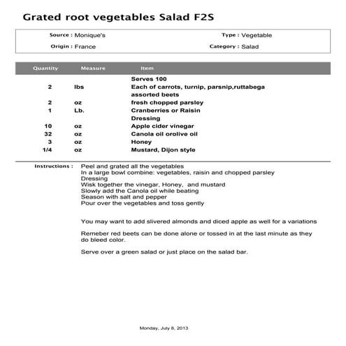Recipe_grated root vegetables salad