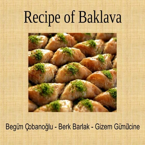 Recipe of baklava