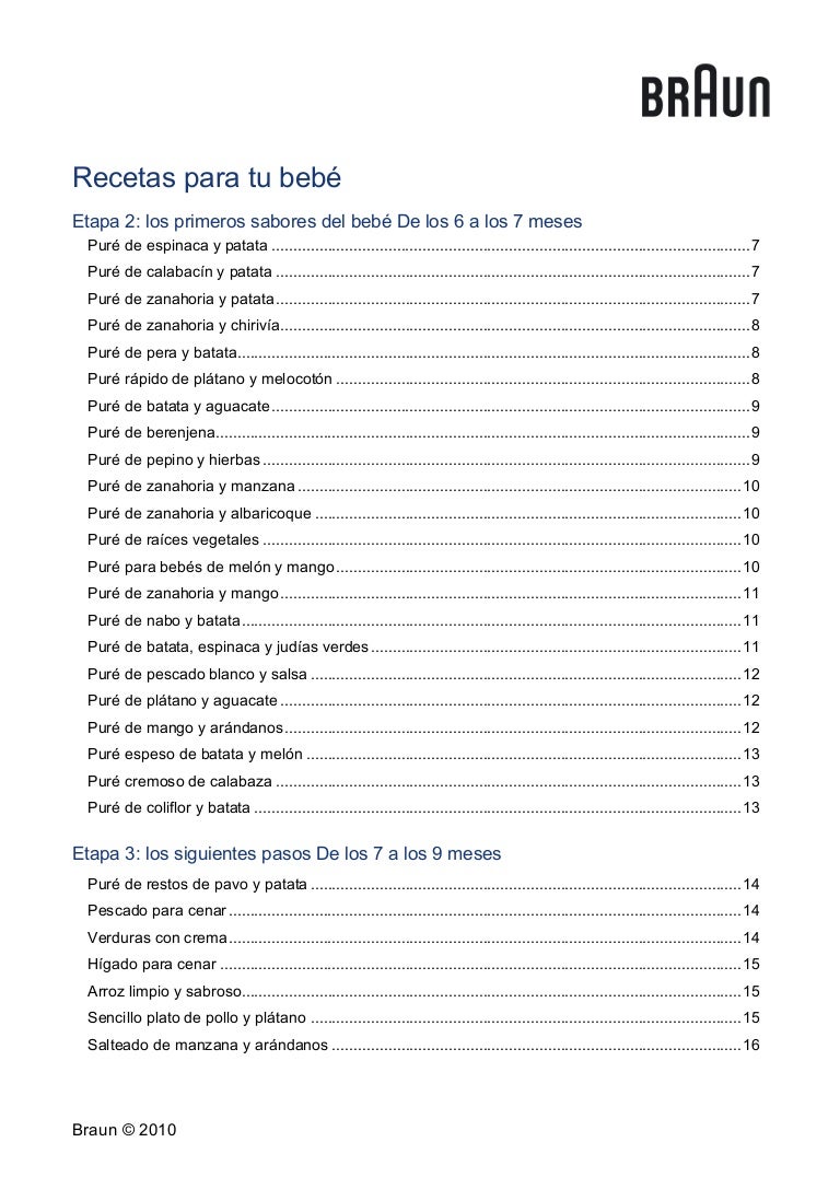Recetas Para Tu Bebe