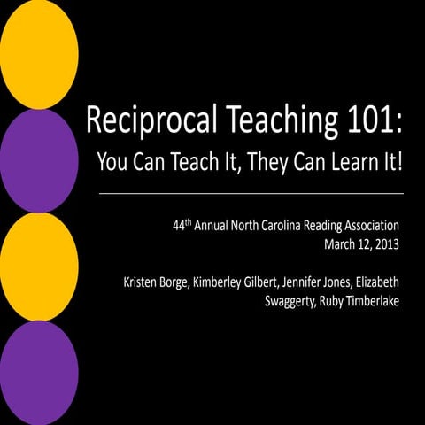 Reciprocal Teaching NCRA 2013