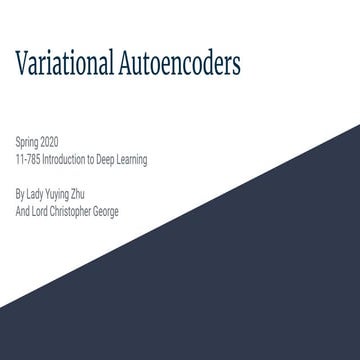 Introduction to Variational Auto Encoder | PPT