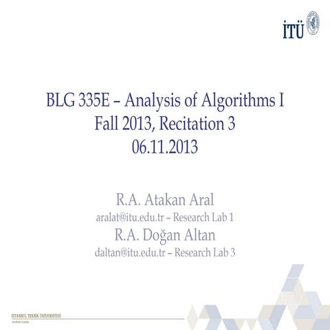 Analysis of Algorithms - 3 | PPT