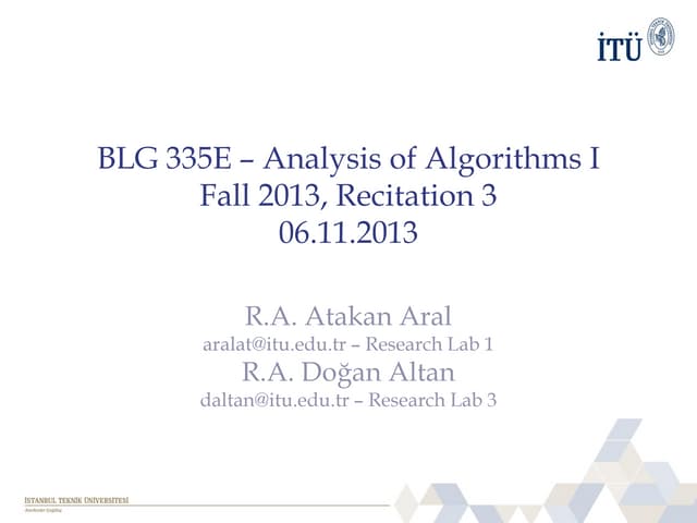 Analysis of Algorithms - 3