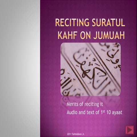 Reciting Suratul Kahf on Jumuah