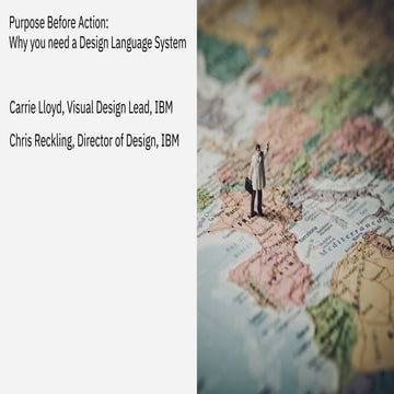 Purpose Before Action: Why you need a Design Language System