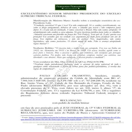 Lava Jato: Reclamação Constitucional