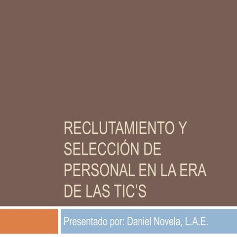 Reclutamiento del talento humano  y su proceso