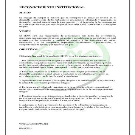 Recnocimiento institucional