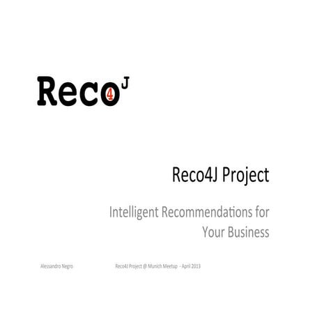 Reco4J @ Munich Meetup (April 18th)