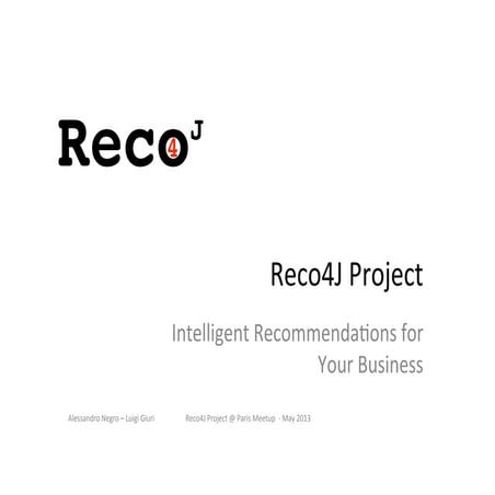 Reco4 @ Paris Meetup (May 20th)