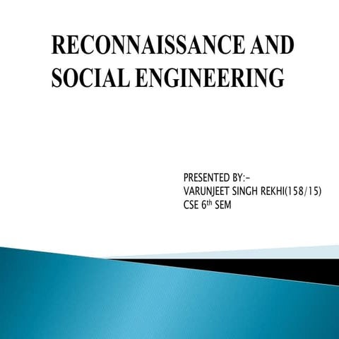 Reconnaissance and Social Engineering
