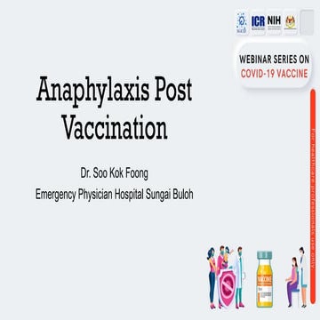 Recognition and management of anaphylaxis post vaccination | PDF