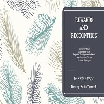 Recognition and reward
