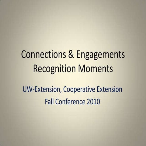 Recognition Moments