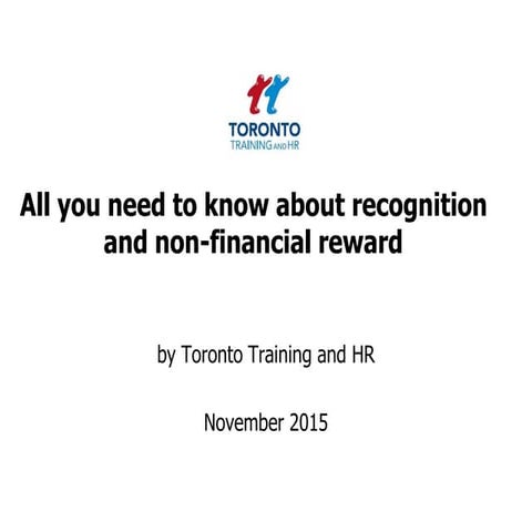 Recognition and non-financial reward November 2015