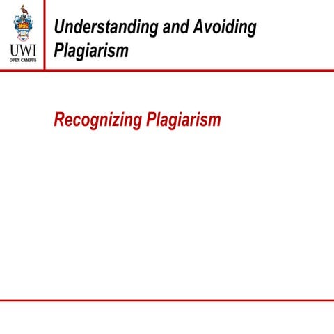 Recognizing Plagiarism
