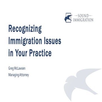 Recognizing immigration issues