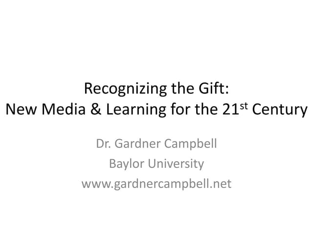Recognizing the Gift