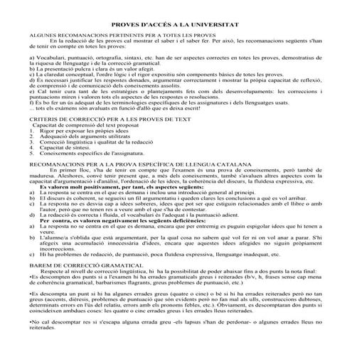 Recomanacions selectivitat alumnes