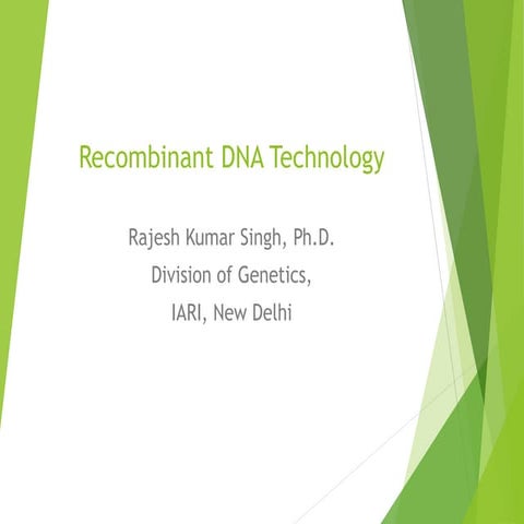 Recombinanant dna technology