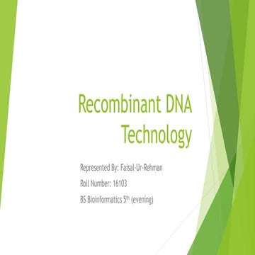 Recombinant DNA Technology