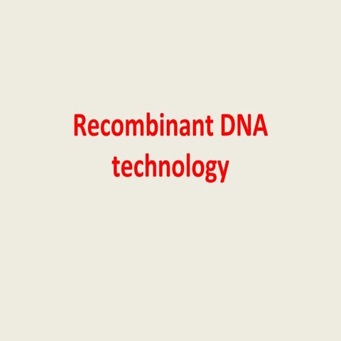 Recombinant DNA