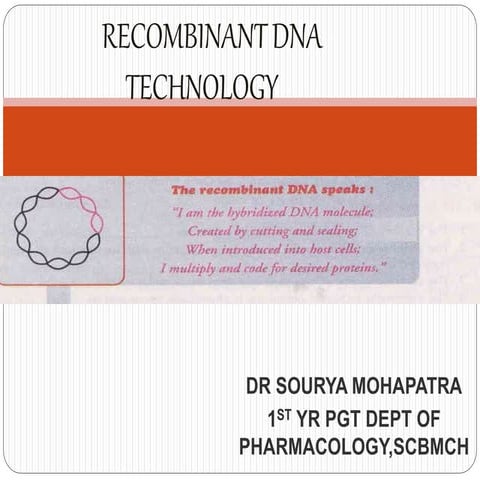 Recombinant dna technology