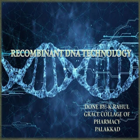 Recombinant dna technology
