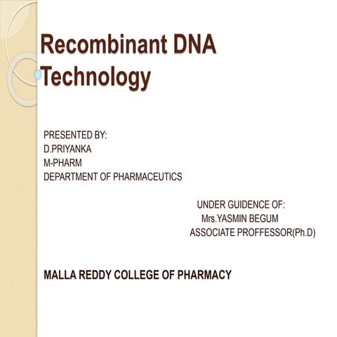 Recombinant dna technology (1)