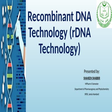 recombinant DNA Technology by shaheen.pptx