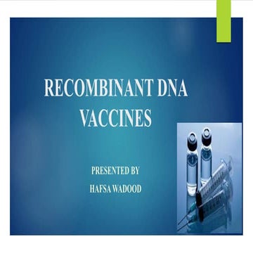 Recombinant dna vaccines