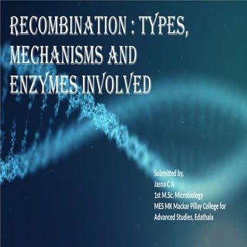 recombination.pptx 4 types of recombination