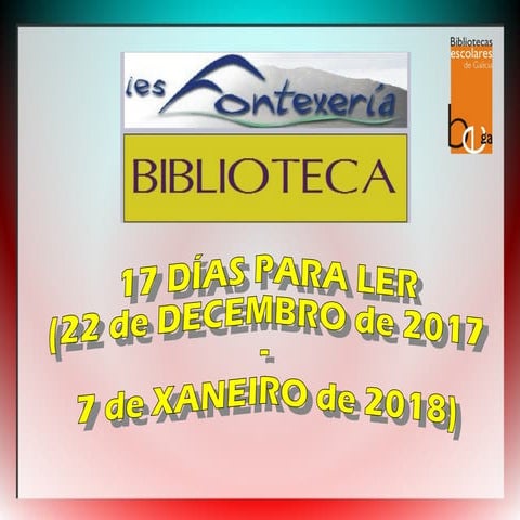 Recomendacións vacacións inverno 2017 18