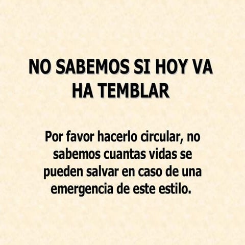 recomendaciones en caso de terremotos