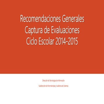 Recomendaciones calif 14 15